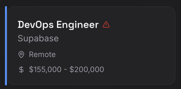 Application card with health alert icon